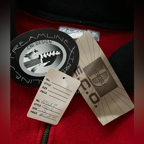 NOS $65 Streamlines CNI Designs Red Fleece Vest Coat Womens Size Small Made USA - Picture 3 of 14